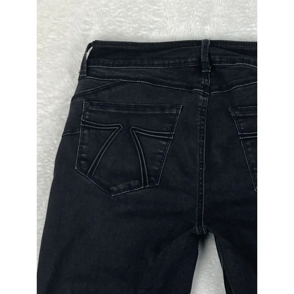Seven‎ 7 Womens Mid Rise Black Legging Jeans Size 12